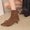 High Heels Women's Ankle Boots Pointed Toe Winter Shoes 2025 Elegant Dress Woman Shoes Chelsea Short Boots Fashion Pumps Mujer