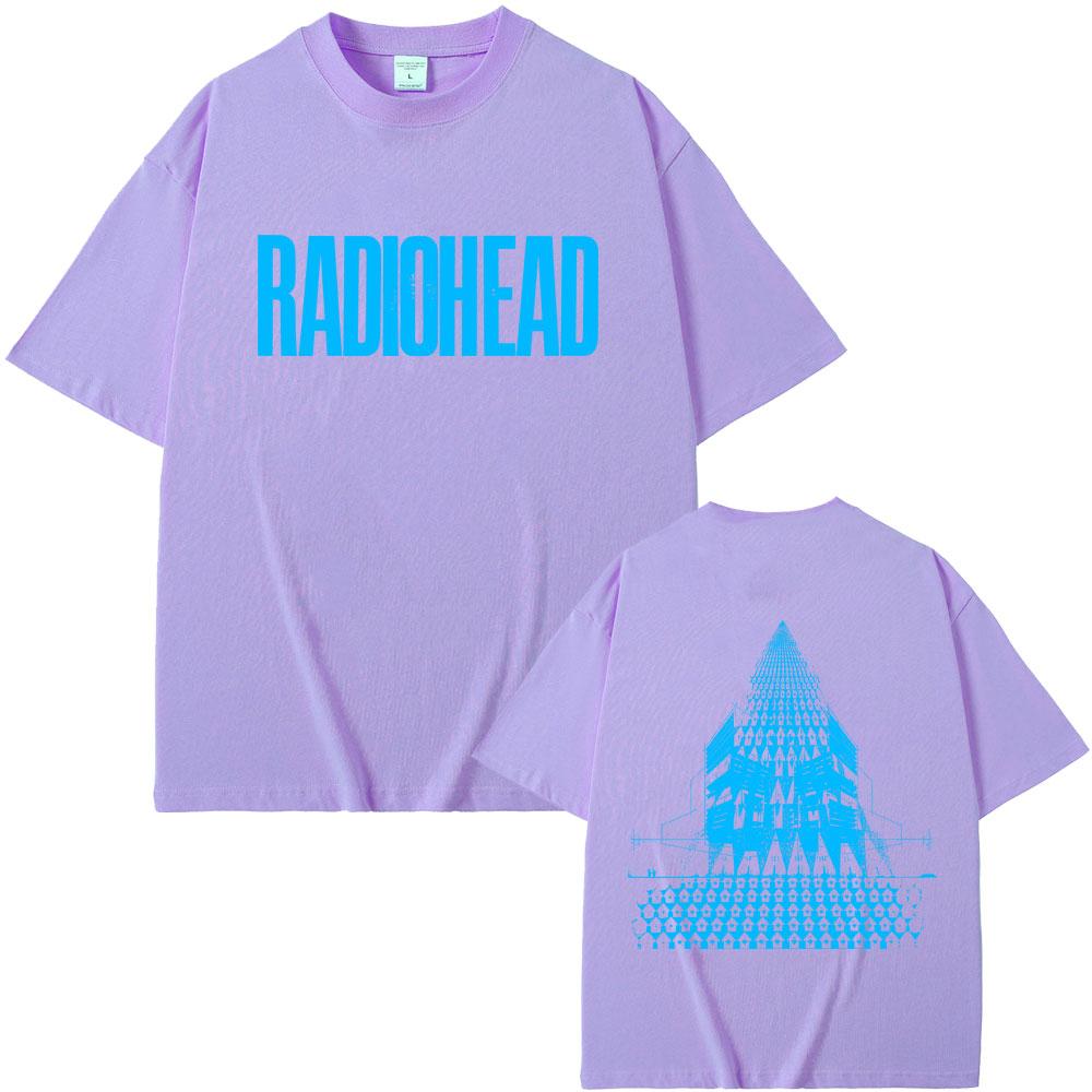 Radiohead Возвращение на сцену Европейский тур Футболки Мужские Женские Хип-хоп Рок Футболка Мужская Мода Оверсайз Футболки Уличная мода