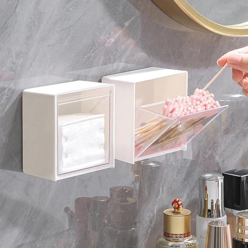 Настенный органайзер, многоцелевой, для снятия макияжа в ванной, держатель для ватных палочек, инструменты для организации дома
