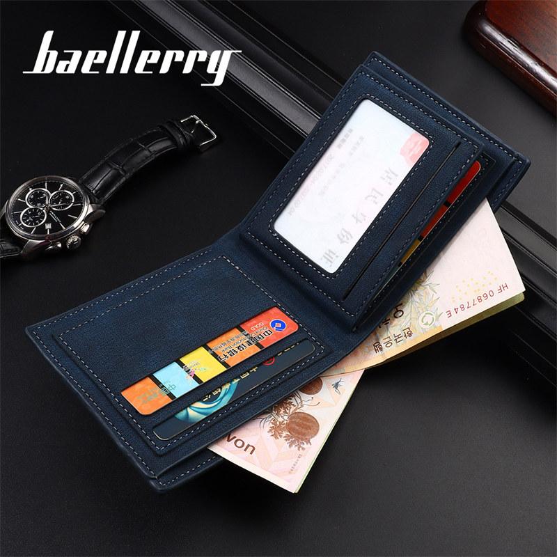 Baellerry Мужские модные короткие кошельки, винтажный дизайн, держатель для карт для мужчин, классический мужской кошелек, кошелек