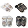 Odorless Leather Babouche Slippers Color Slippers [cocomorocco] (Mixed Sequins) Moroccan/Indoor (Black, 22-Point, 0-Centenometer)