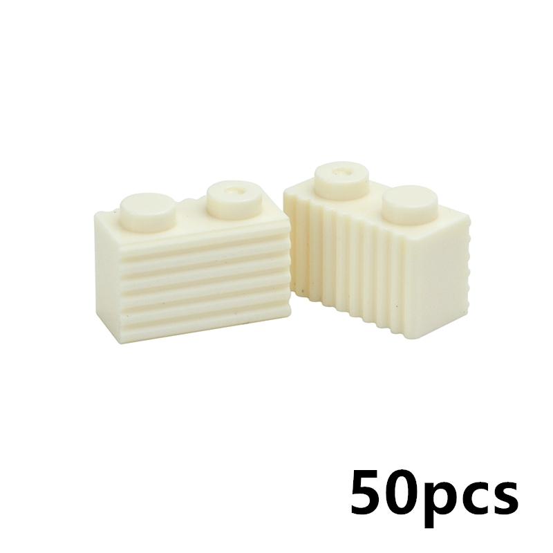 Конструктор DIY Кирпичики Модифицированные 1x2 с желобками Рифленые MOC Строительные Блоки Технические Детали Совместимые с 2877 Образовательная Игрушка для Детей