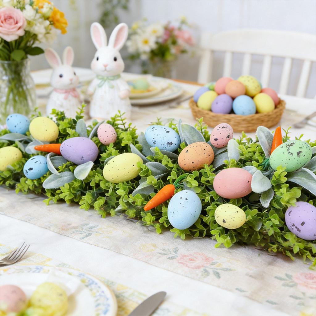 Easter Eggs, Tablecloths, Rattan, Holiday Party Table Decorations, Doorway And Staircase Decorations