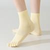 Five-Finger Socks Autumn Mid-Tube Socks Anti-Pilling, Boneless And Non-Bone-Absorbing Feet Sweat-Absorbing Cotton Tabi Socks Solid Color Sports Socks