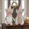 Spring Bunny Themed Easter Bunny Gnome Faceless Design Elf Stuffed Doll  Tabletop Decor