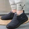 Winter Men Boots Waterproof Snow Boots Warm Fur Casual Men Shoes Antislip Ankel Boots Plush Cotton Shoes Platform Boots