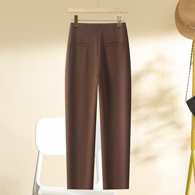 Women's Slimming Straight Leg Harem Pants - Spring/Autumn 2024 Ankle-Length Commuting Trousers.