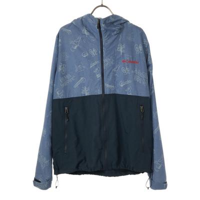 PM3795 Общая ручка Нейлоновая куртка для улицы M Синяя Толстовка на молнии Мужская Б/У