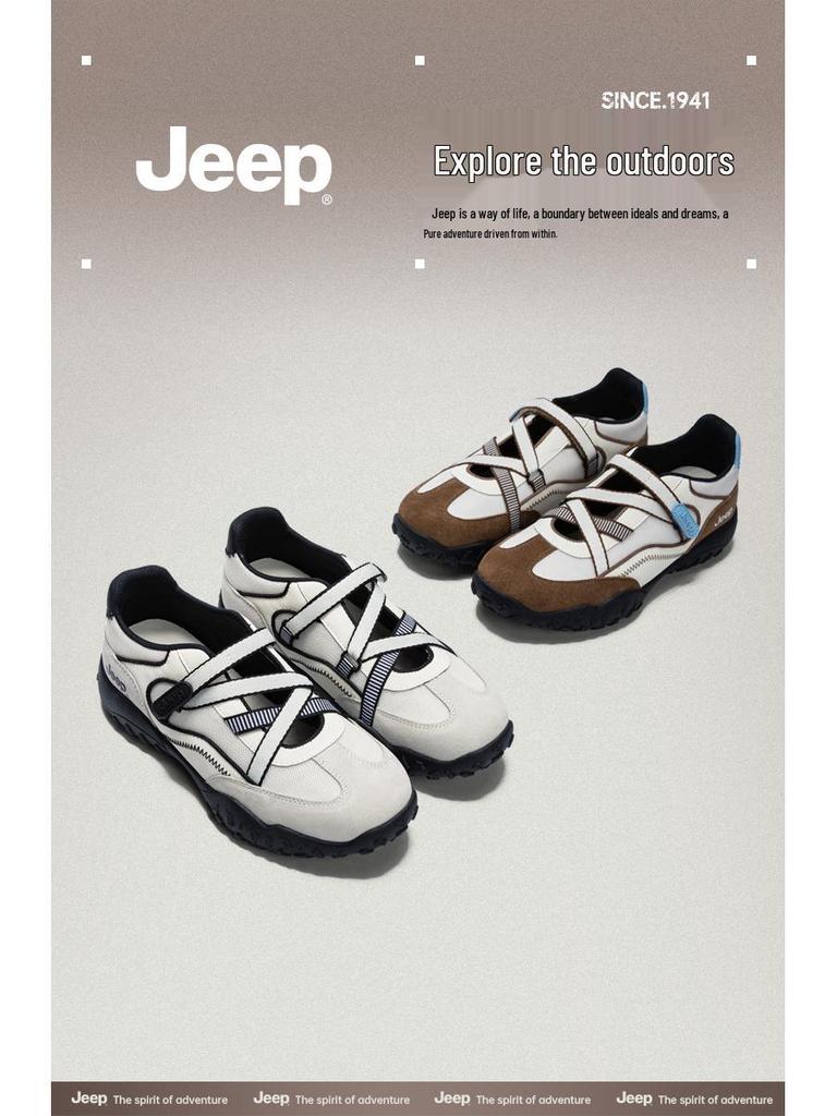 Женские походные туфли Mary Jane Jeep Niche Design 2025 - С толстой подошвой, Низкие уличные кроссовки