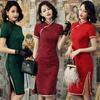 Modern Cheongsam Women Short Lace Qipao Chinese Dress Qi Pao Party Vintage Elegant Dress Improve