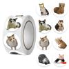 500pcs/roll Round Cat Funny Label Stickers for Packaging Phone Cases Suitcases Laptops Ins Hot Expression Stickers