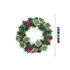 Artificial Flowers Red Berries Garland Christmas Wreath Plastic Front Door Hanging Xmas Party Decor for Home Wall Porch 25CM