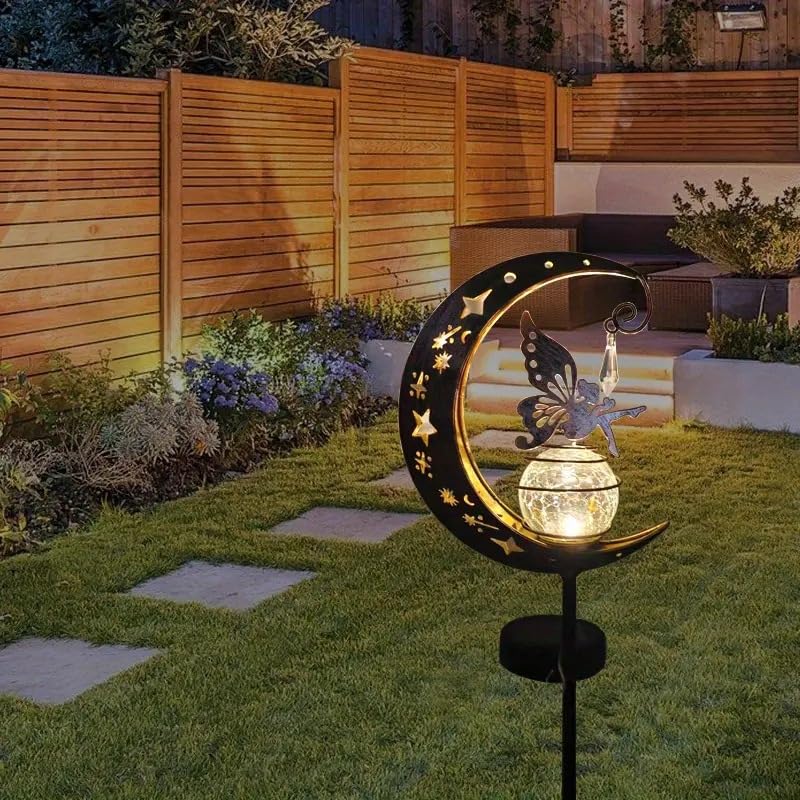 Stylish Garden Lights, String Lights for Lawns and Gardens, Garden Ornaments, Christmas Decorations, Outdoor Solar Powered, White Light (Monthly)
