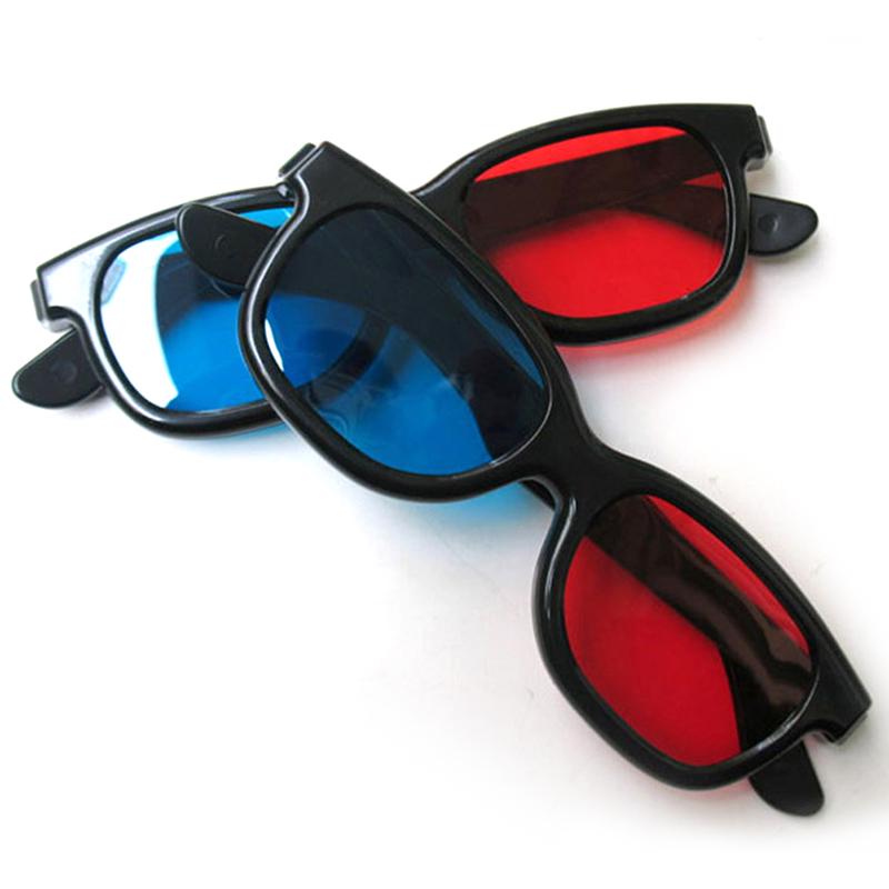 Red Blue 3D Glasses Frame For Dimensional Anaglyph Movie Dvd Game