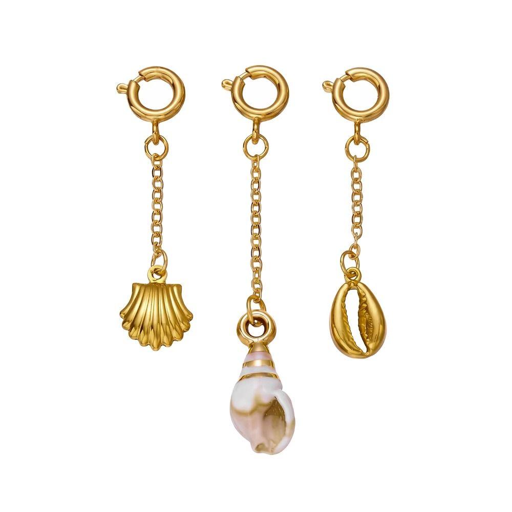 Pearl Fish Conch Key Chain Hanger Bikini Pendant Lovely Body Jewelry Vacation