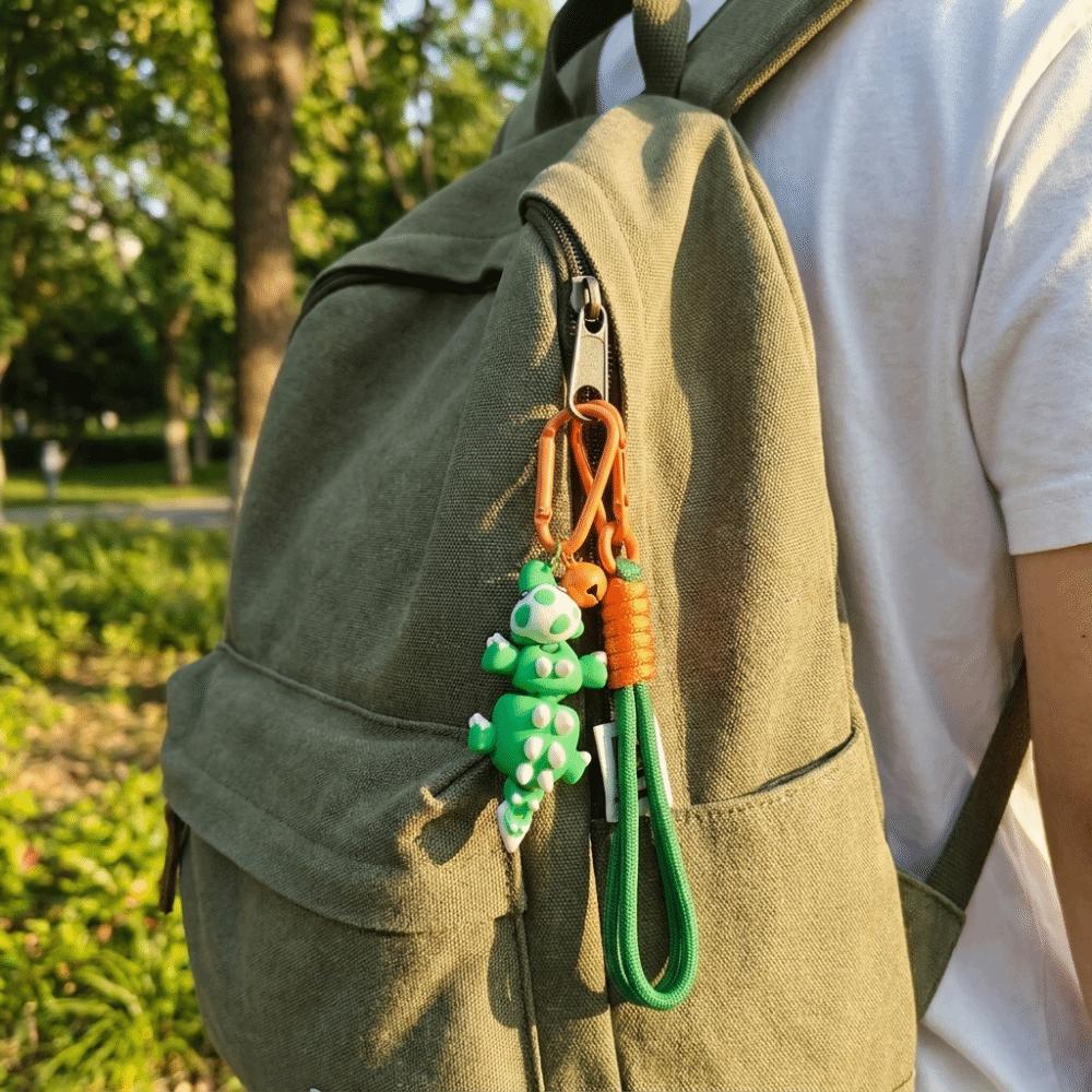 Smooth Solid Material Stegosaurus Keychain Small Size Backpack Hanging Ornament Holiday Gift