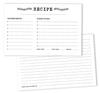 Inkdotpot 4x6 Inch Recipe Cards (Set of 50) , Thick Double Sided Premium Card Stock- Modern Style White Recipe Notecards
