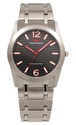 Мужские серебристые часы Technos T9C15SE, 3 стрелки