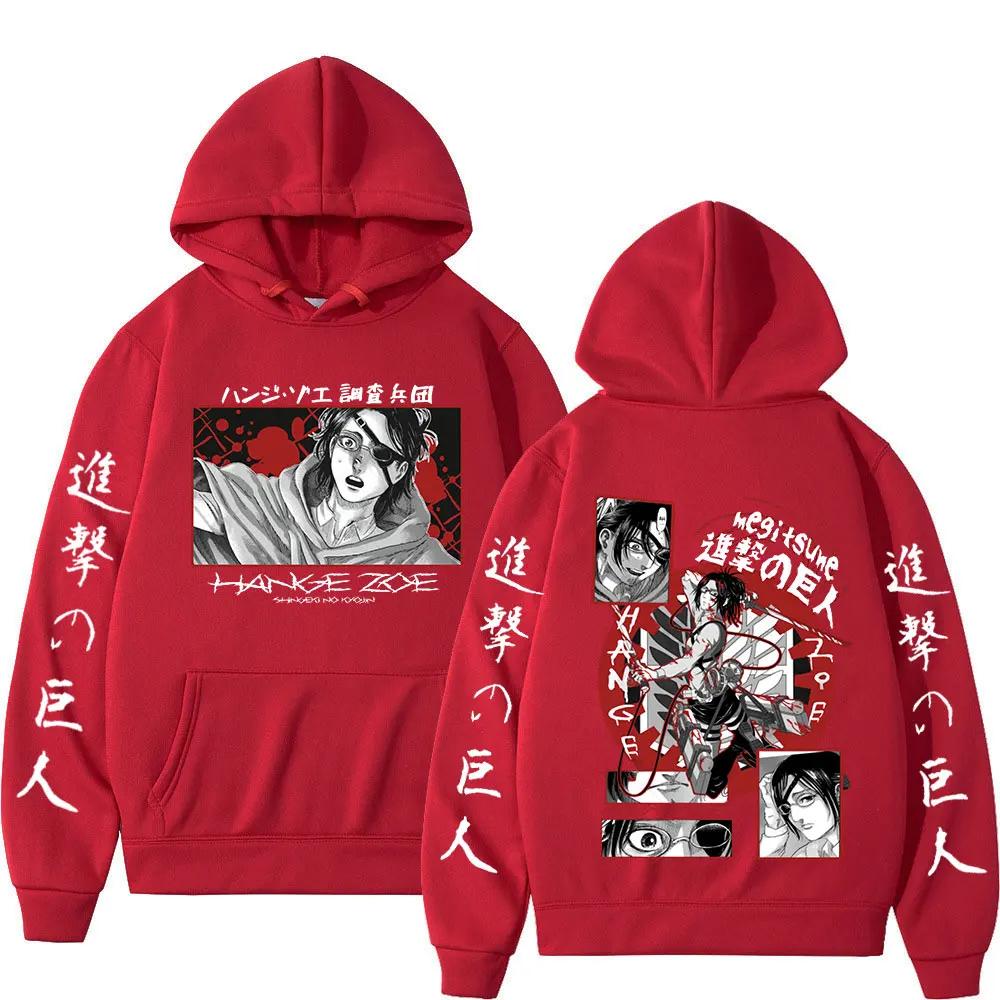 Attack On Titan Аниме-толстовка с капюшоном Hange Zoe Shingeki Graphic Plus Size Hoodie Мужская и женская одежда Manga Толстовка Harajuku Streetwear