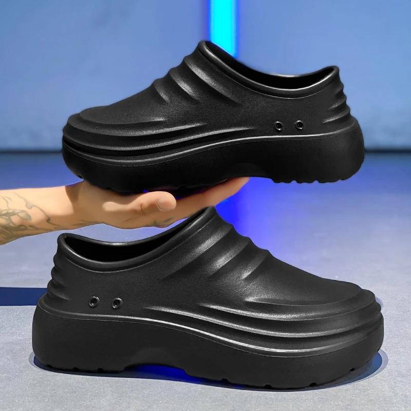 Fashion Chef Shoes Anti Slip and Oil Proof Work Shoes Lazy Slippers Casual Trendy Slipper One Step Fashion Garden Shoes For Beach Summer