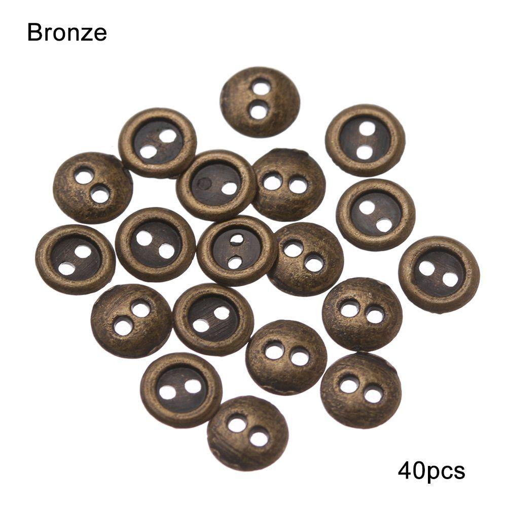 Accessories Two Holes Mini Metal Buttons DIY Doll Clothes Clothing Sewing Craft Dolls Strap Buckles