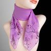 Spring and Summer Square Scarves, Chiffon Soft Thin Scarves, Women's Printed Scarves, Sunscreen Scarves