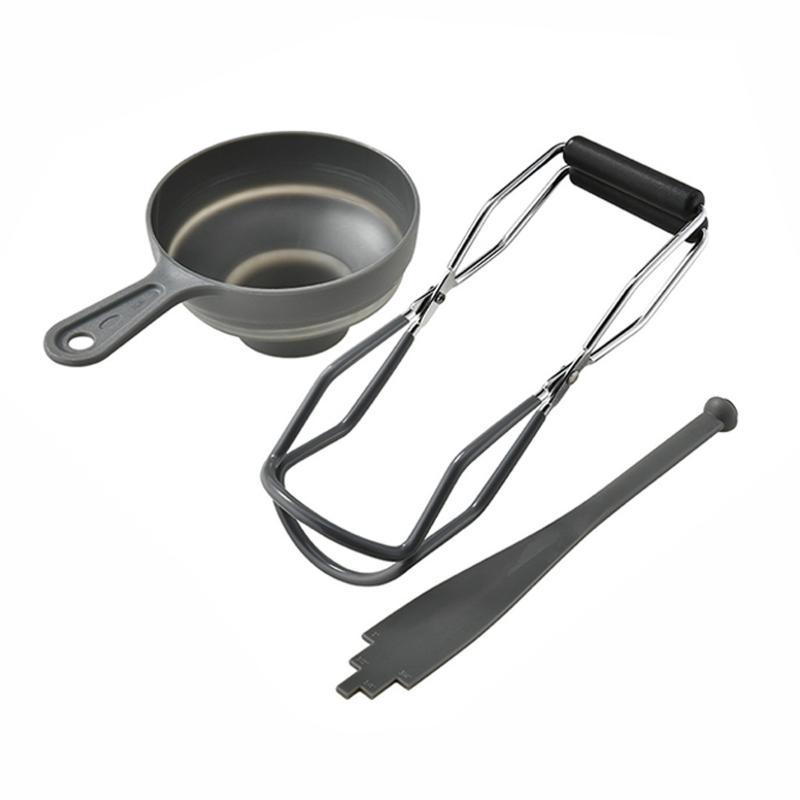 Practical 3Pcs Canning Tool Kit Anti Scald Jar Lifter Food Grade Funnel for Homemade Jam Canning Kitchen Supplies
