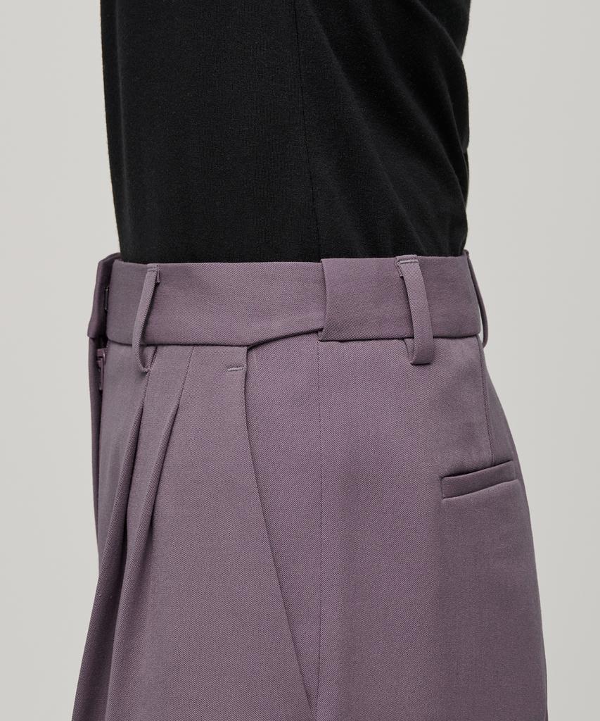 MUSINSA STANDARD WOMAN Women'S High-Waisted Wide Hidden Banding Slacks [Ash Purple]