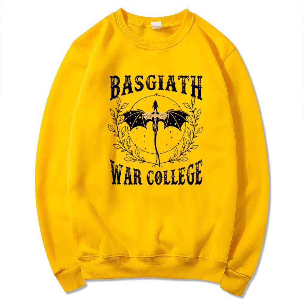 Толстовка унисекс Fourth Wing Basgiath War College Толстовка в стиле ретро Дракон Ребекка Йорос Фиолетовый Сорренгейл Толстовка с круглым вырезом Empyrean
