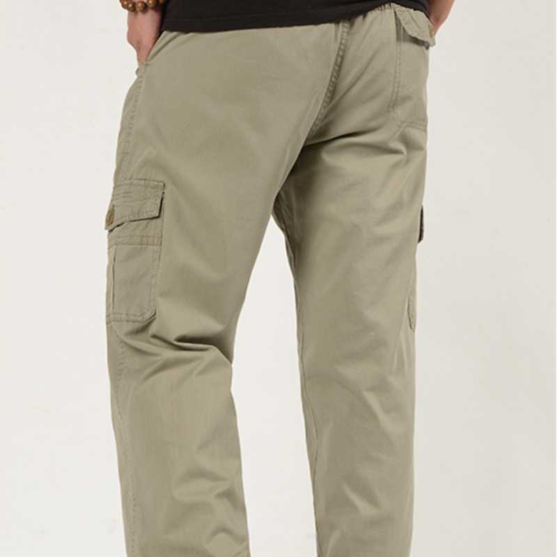 2024 Весна Лето Мужская мода Прямые брюки Мужской тренд Однотонные брюки-карго с несколькими карманами Мужские повседневные свободные брюки больших размеров