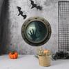 Yousheng Haunted Porthole Wall Decor Halloween Vintage Ghost Ship Round Window with Rustic Copper Frame 3D Horror Gothic Home Decor for Living Room