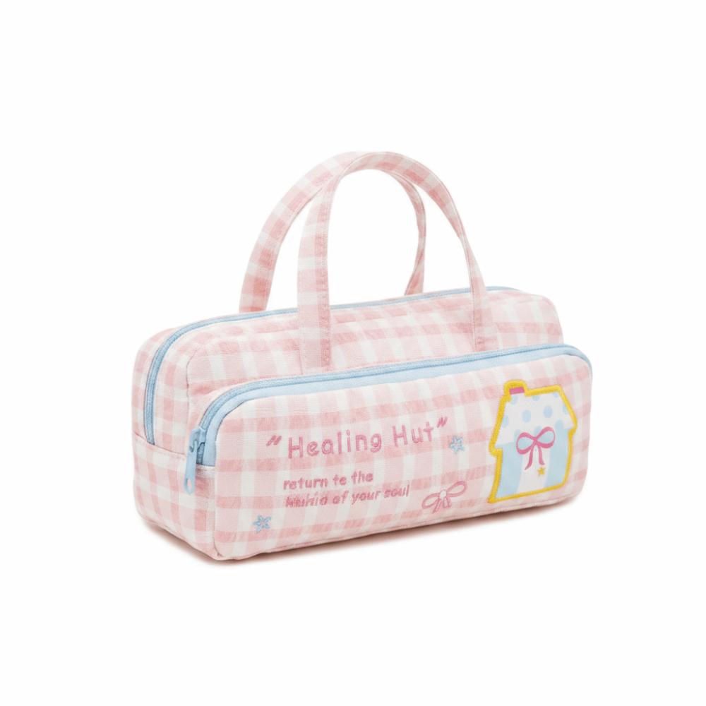 Large Capacity Pencil Case Plaid Stationery Bag Sweet Style Pen Bag  Students