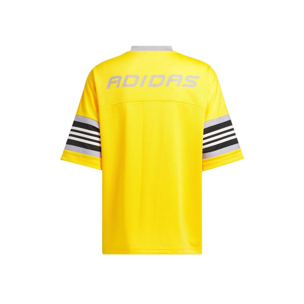 adidas FW24 Удобная мягкая футболка с коротким рукавом унисекс-топы темно-желтого цвета IY7390