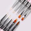 Acrylic Gel Nail Polish Thin Liner Flower Painting Drawing Manicure Tools Nail Art Brush Dual-ended
