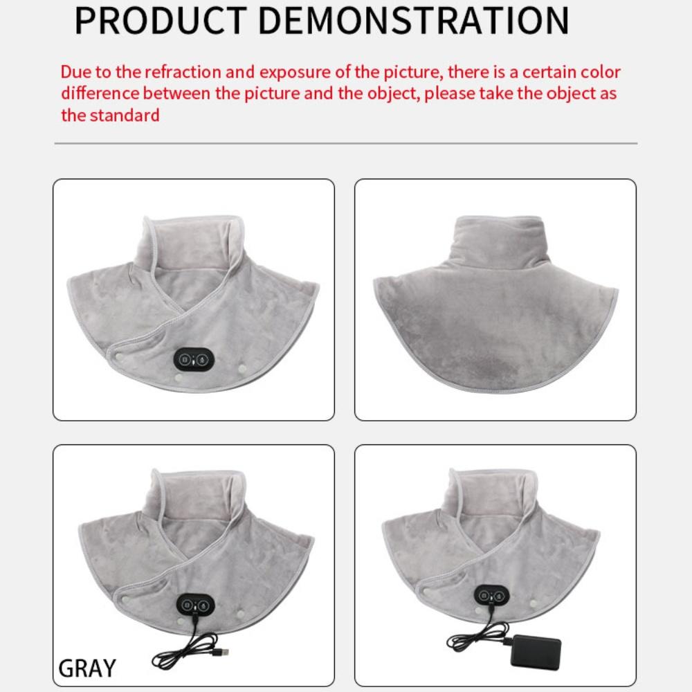 Electric Heating Shoulder Neck Pad USB Cervical Massager Vibration Shawl Brace Wrap Thermal Compress Relieve Fatigue Relax Tools
