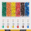 VE1180PCS Home Electrical Combination Wiring Ear Terminal Set, 6 Sizes (1-10 Square)