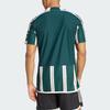 Adidas Манчестер Юнайтед 23/24 выездная полосатая футбольная майка с коротким рукавом - мужская версия игрока, темно-небесно-зеленая IP1824
