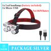 5 LED USB Rechargeable Headlamp 18650 Built In Battery Headlight Portable Head Flashlight Working Light Fishing Camping Lantern