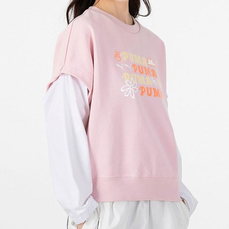 (WMNS) PUMA Жилет с графическим принтом 2-в-1 Логотип 'Розовый' Женский 536092-16