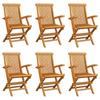 Day and Night - Day and Night Folding Garden Chairs 6 Units Solid Teak Wood