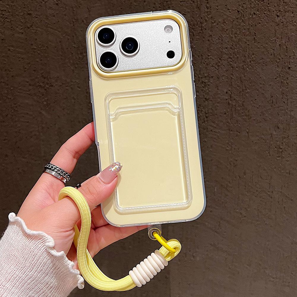 Цветная сумка-кошелек с держателем для карт и телефона для iPhone 17 16 15 14 13 12 11 Pro Max Air, ремешок на запястье, противоударный чехол с ремешком