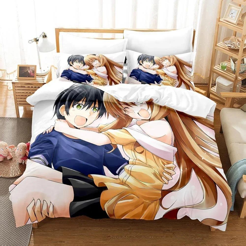 Fashion Anime Bed Sheet Set Golden Time Bedding Set Single Twin Full Queen King Size Bed Set Adult Kid Bedroom Duvet Cover Sets