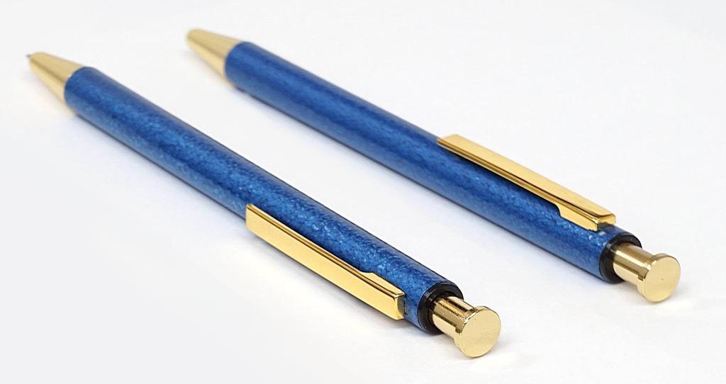 Тонкий пенал из воловьей кожи, красно-коричневый, набор NQ26, полностью металлическая шариковая ручка с рисунком ящерицы, синяя ASCR-NQ26B-L