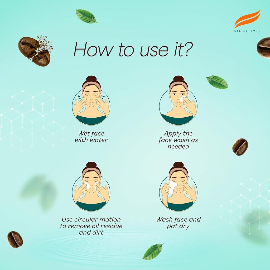 Himalaya Гель для умывания с кофе для глубокого очищения 100 мл, 1 шт. Очищающее средство для придания энергии и сияния коже для ежедневного использования