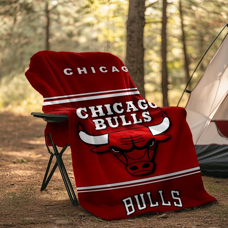 Плед Red Bulls Basketball Фланелевый плед для дивана, для дома, кемпинга, гостиной, офиса, кресла и кровати Мягкий подарок на день рождения