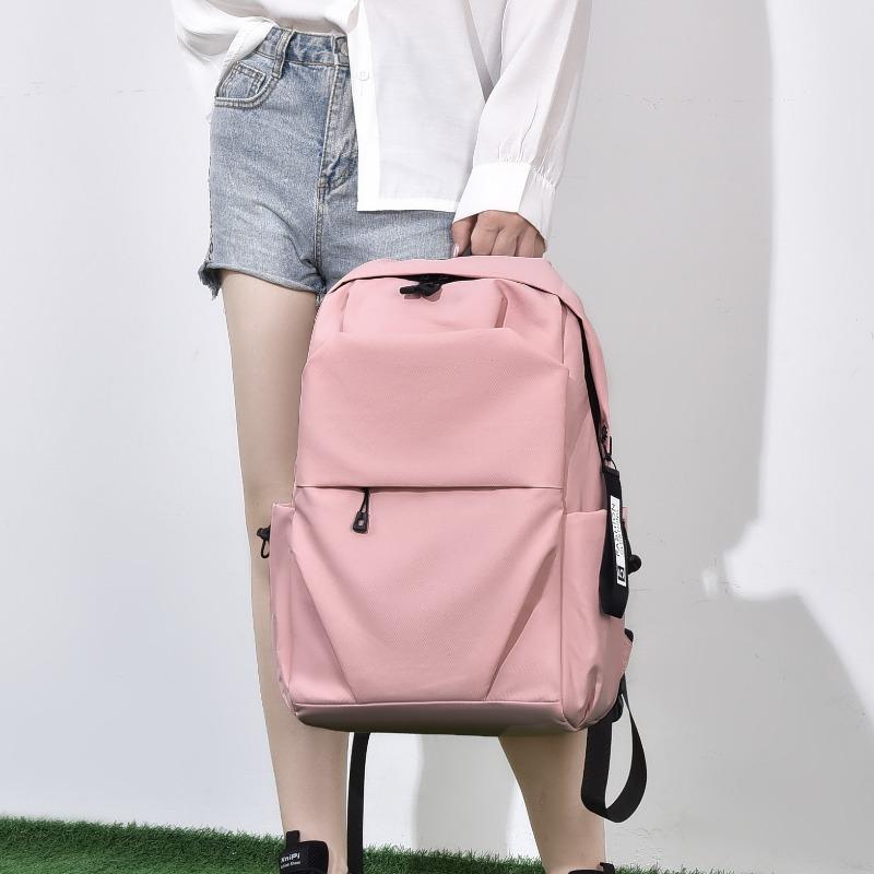 Мужской рюкзак большой вместимости однотонный простой деловой дорожный рюкзак для компьютера ученика средней школы