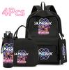 4 шт./набор Мультяшный K-Pop с принтом 750 мл бутылка для воды рюкзак сумка-тоут пенал для подростка мальчика девочки школьная сумка большая вместимость сумка для книг Mochila
