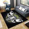 Коврик для алтаря с пентаклем и луной, ковер Викка с черепом, ведьминский языческий черно-белый мистический мертвый богато украшенный домашний декор