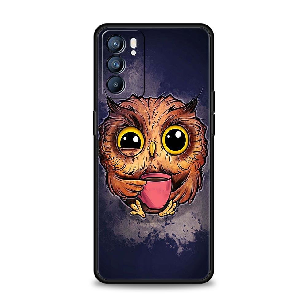 Подарки для девочек Милый чехол-сова для OPPO Find X5 A54 A53 A52 A9 2020 A16 A15 A95 A76 A74 A12 Reno7 SE Reno6 Pro Plus 5G