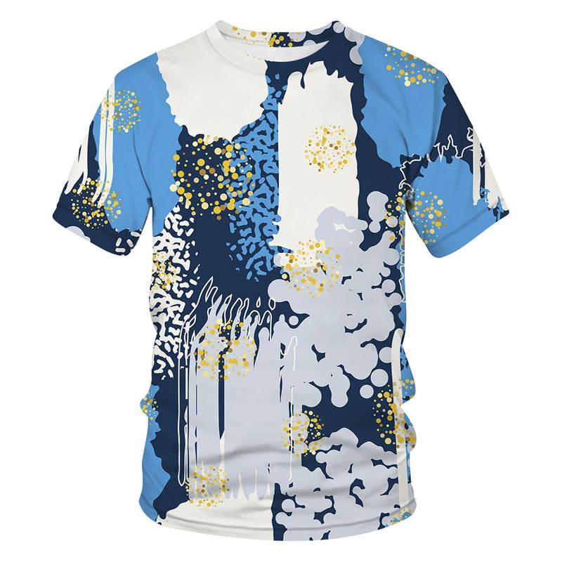 Летняя мода уличная одежда в стиле граффити для мужчин 3D повседневные футболки в стиле хип-хоп с индивидуальным принтом трендовые удобные удобные короткие рукава с круглым вырезом
